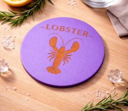 Moderner Untersetzer mit Lobster-Motiv  | Individuell konfigurierbar