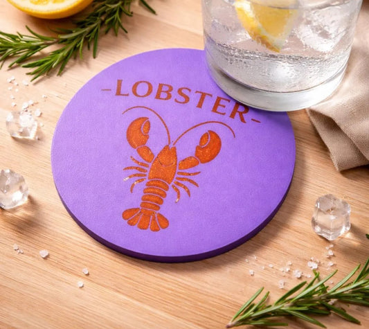 Moderner Untersetzer mit Lobster-Motiv  | Individuell konfigurierbar